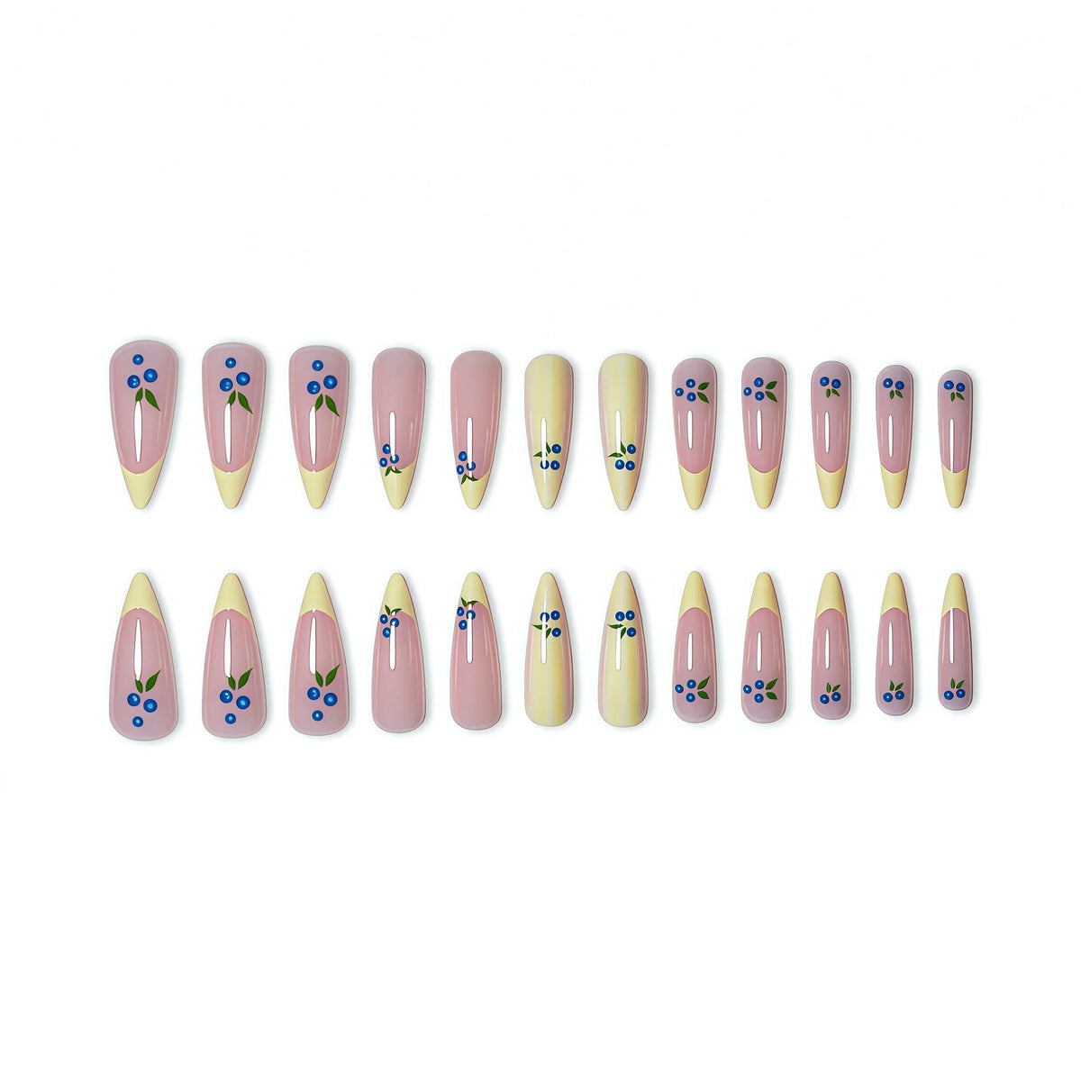 Gel Nail Enhancements Floral Pattern Long-Lasting Gloss