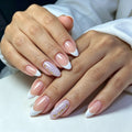 Gel Nail Enhancements French Tip Durable Gel Set 24