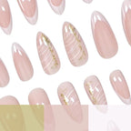 Gel Nail Enhancements French Tip Durable Gel Set 24