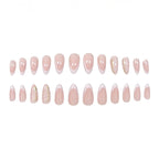 Gel Nail Enhancements French Tip Durable Gel Set 24
