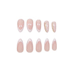 Gel Nail Enhancements French Tip Durable Gel Set 24