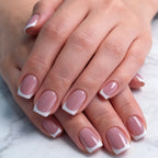 Gel Nail Enhancements French Tip High-Gloss Set of 24