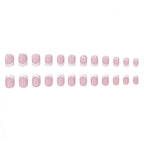 Gel Nail Enhancements French Tip High-Gloss Set of 24