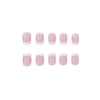 Gel Nail Enhancements French Tip High-Gloss Set of 24