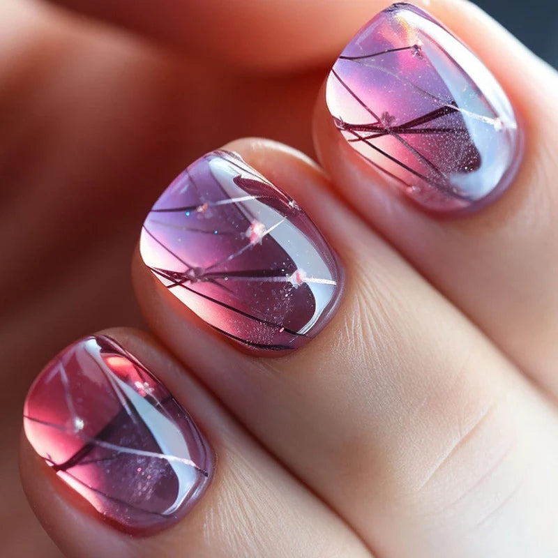 Gel Nail Enhancements Intricate Designs Ready To Apply