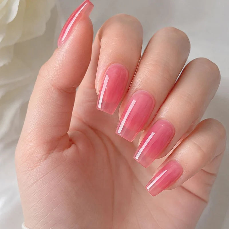 Gel Nail Enhancements Square Shape High-Gloss Chip-Resistant
