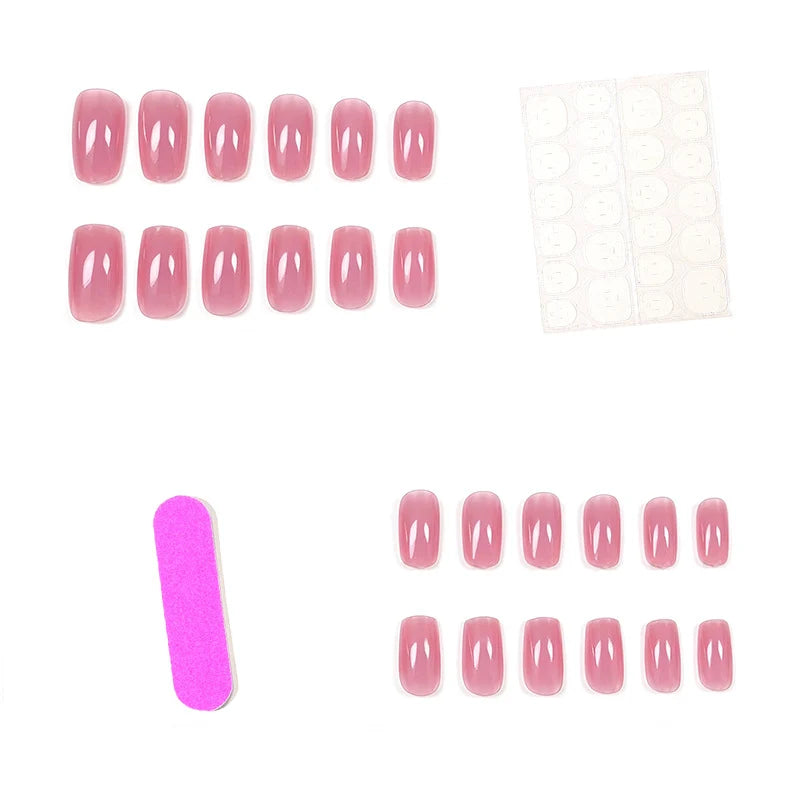 Gel Nail Enhancements Square Shape High-Gloss Chip-Resistant