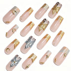 Gel Nail Extensions Floral & Artistic Pre-Shaped Self-Adhesive