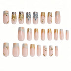 Gel Nail Extensions Floral & Artistic Pre-Shaped Self-Adhesive