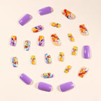 Gel Nail Extensions Floral Pattern High-Gloss & Long-Lasting