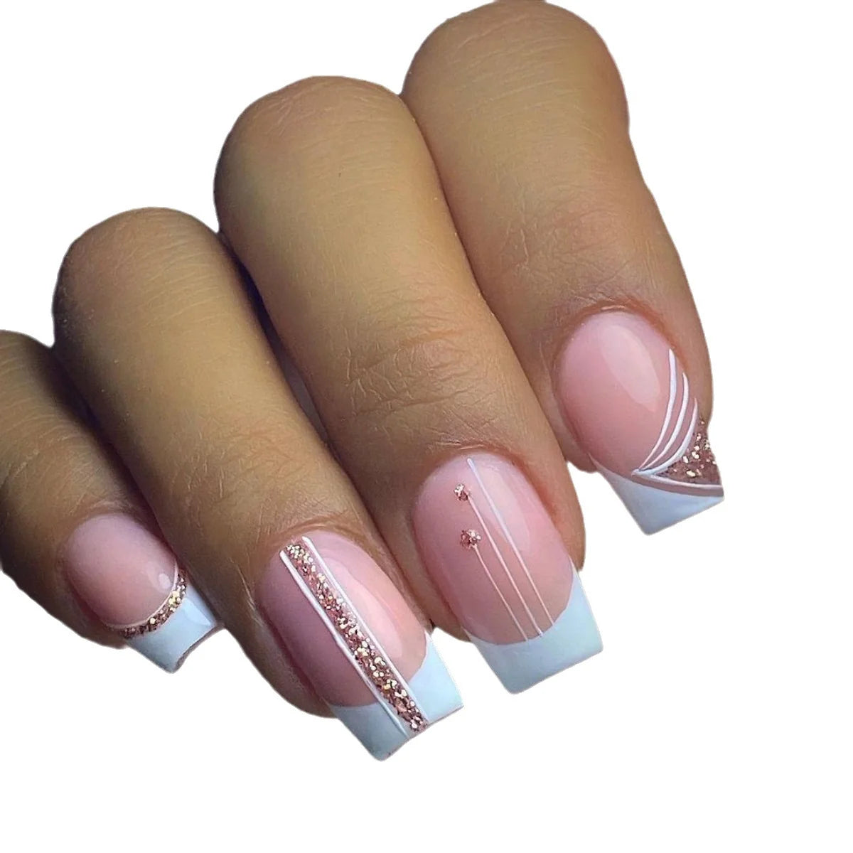 Gel Nail Extensions French Tip Durable & Flexible