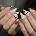 Gel Nail Extensions Glossy Artistic Wide Sizes