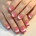 Gel Nail Extensions Heart Embellished Durable & Chip-Resistant