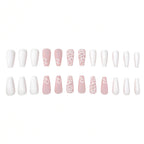 Gel Nail Extensions Heart Motif Set of 24