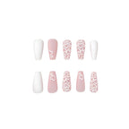 Gel Nail Extensions Heart Motif Set of 24