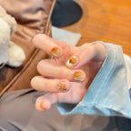 Gel Nail Extensions Intricate Floral Design Durable & Lightweight