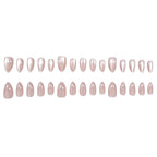Gel Nail Set Almond Shape High-Gloss 30-Piece