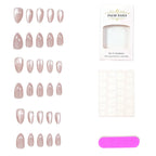 Gel Nail Set Almond Shape High-Gloss 30-Piece