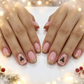 Gel Nail Set Glossy 3D Christmas Tree 24 Piece