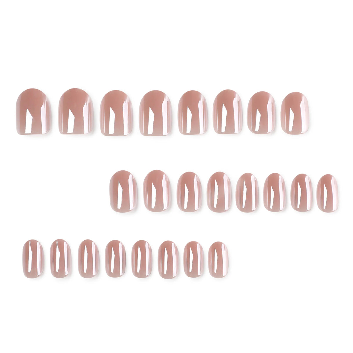 Gel Nail Set Glossy Blue Long Lasting
