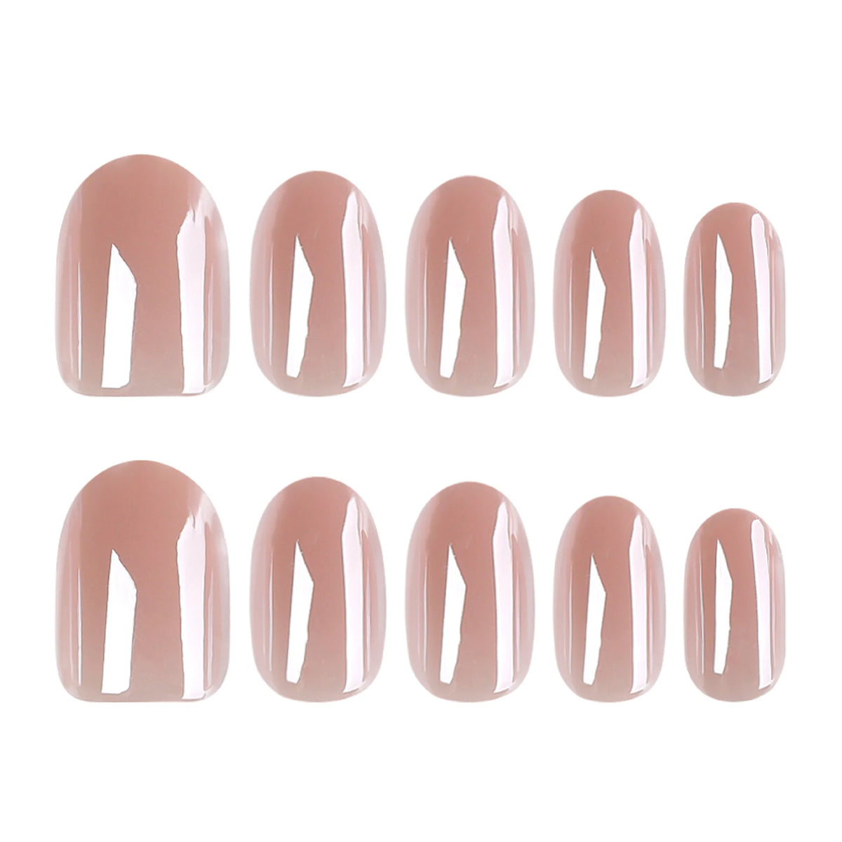 Gel Nail Set Glossy Blue Long Lasting