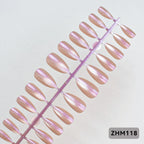 Gel Nail Tips Pre-Shaped Lightweight Long-Lasting Set of 24
