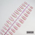 Gel Nail Tips Pre-Shaped Lightweight Long-Lasting Set of 24