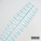 Gel Nail Tips Pre-Shaped Lightweight Long-Lasting Set of 24