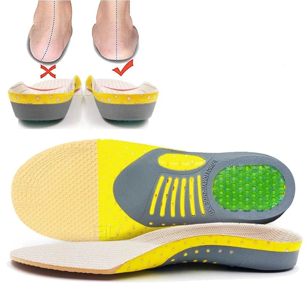 Gel Orthotic Insoles Full-Length Arch Support Trimmable