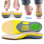 Gel Orthotic Insoles Full-Length Arch Support Trimmable