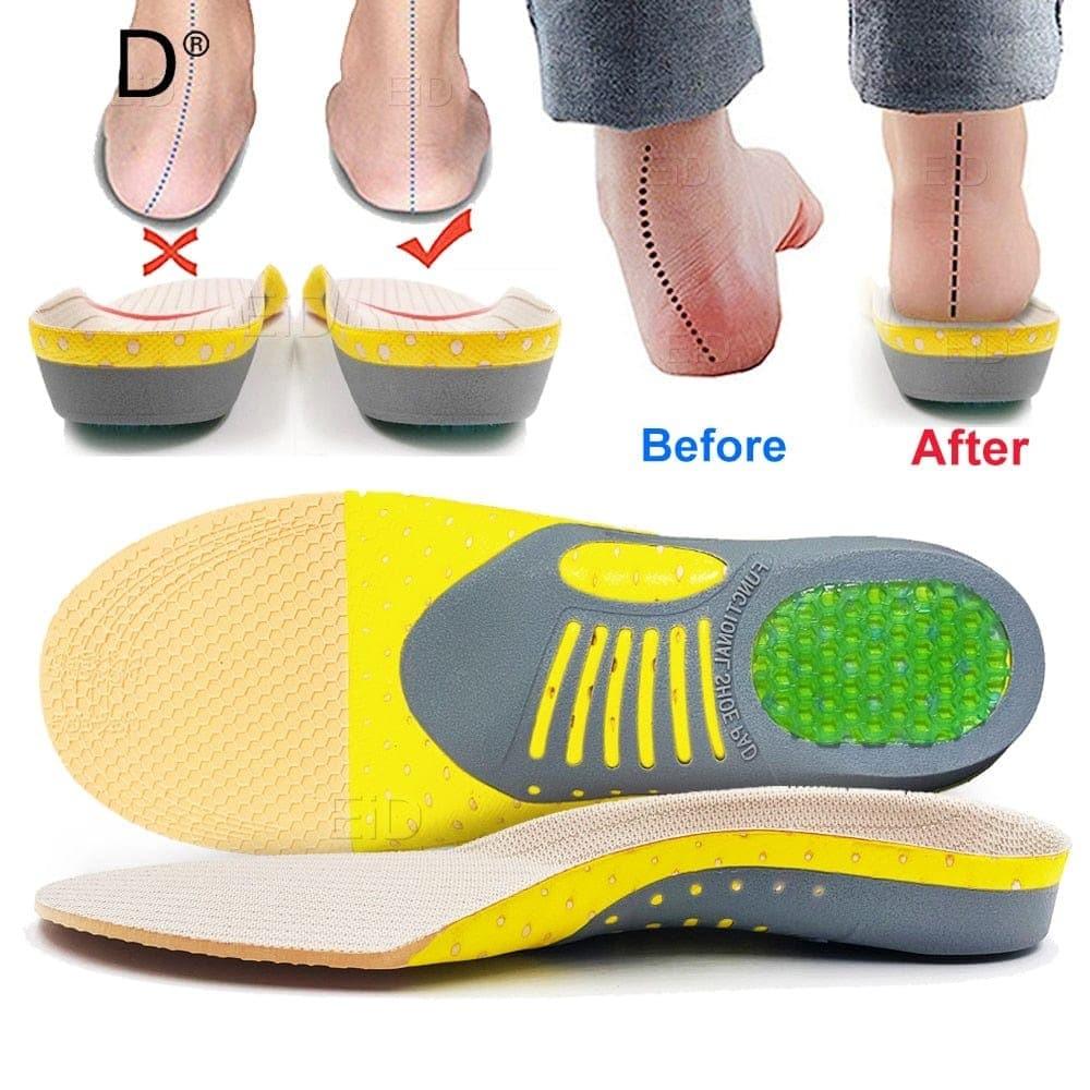 Gel Orthotic Insoles Full-Length Arch Support Trimmable