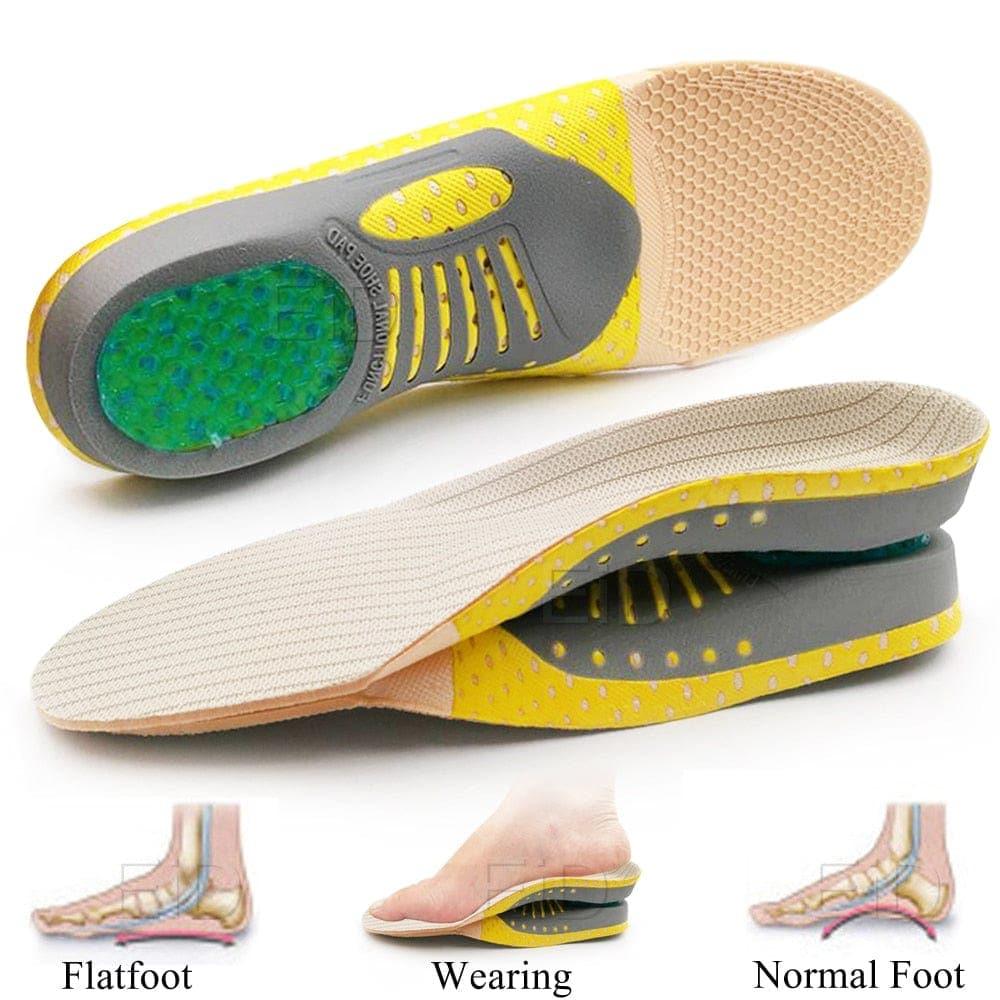 Gel Orthotic Insoles Full-Length Arch Support Trimmable