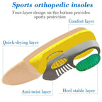 Gel Orthotic Insoles Full-Length Arch Support Trimmable