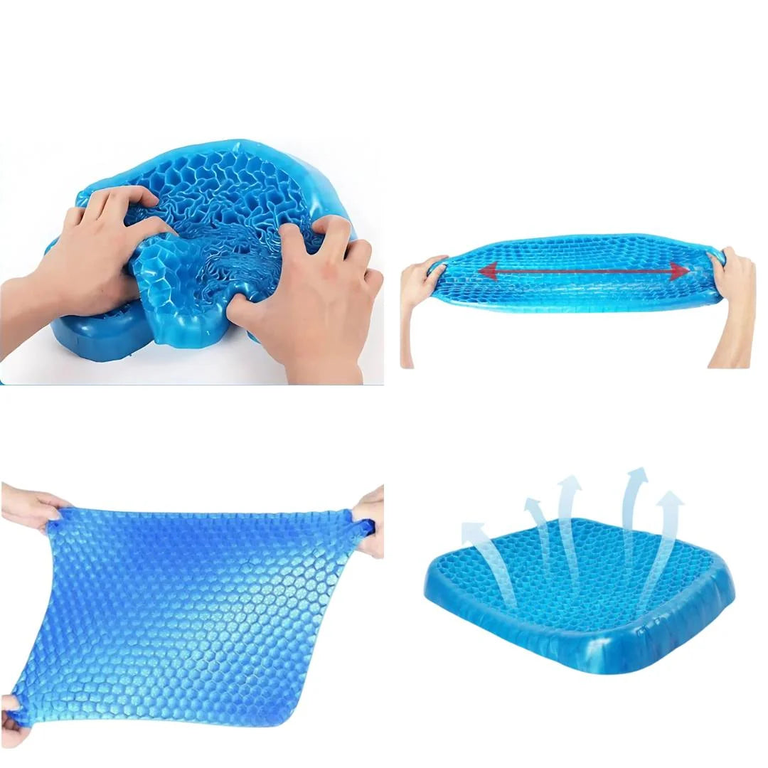 Gel Seat Cushion Orthopedic Tailbone Support Removable Cover