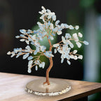 Gemstone Tree Copper Wire Polished Aquamarine Natural Stone Base