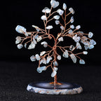 Gemstone Tree Copper Wire Polished Aquamarine Natural Stone Base