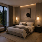 Genuine Alabaster & Copper LED Pendant Light (Adjustable Height)