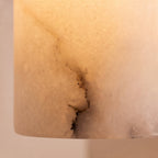Genuine Alabaster & Copper LED Pendant Light (Adjustable Height)