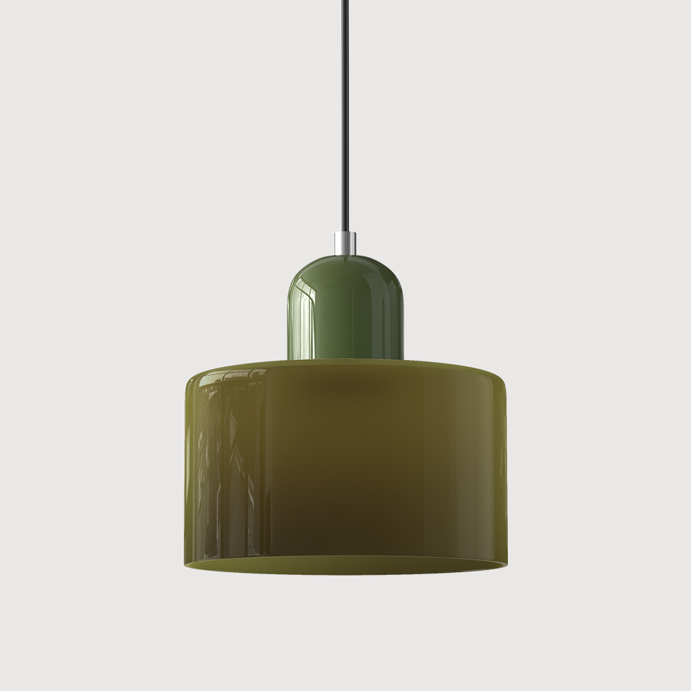 Geometric Colored Glass Soft LED Pendant Light