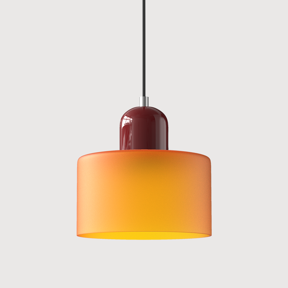 Geometric Colored Glass Soft LED Pendant Light