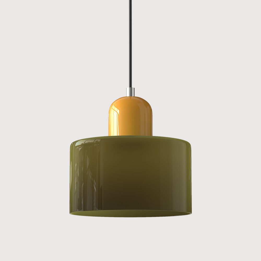 Geometric Colored Glass Soft LED Pendant Light