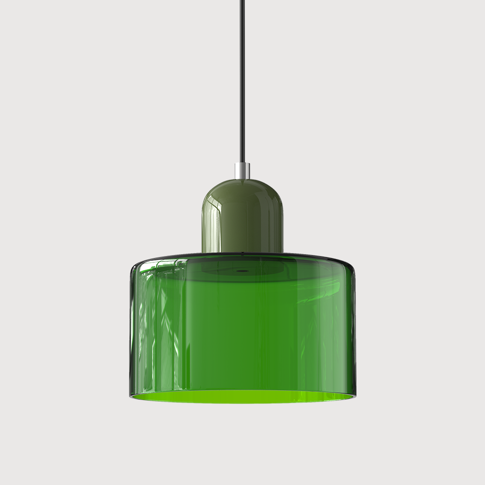 Geometric Colored Glass Soft LED Pendant Light