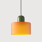 Geometric Colored Glass Soft LED Pendant Light