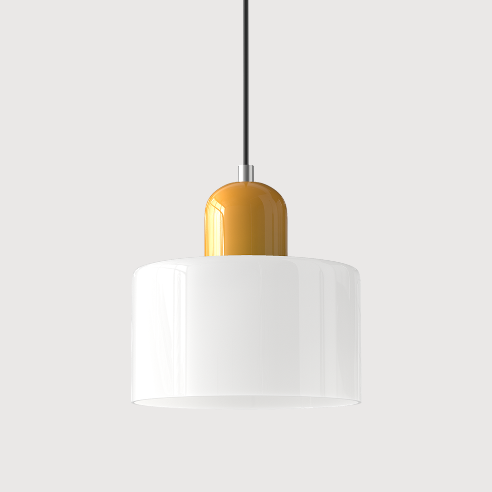 Geometric Colored Glass Soft LED Pendant Light
