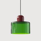 Geometric Colored Glass Soft LED Pendant Light