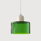 Geometric Colored Glass Soft LED Pendant Light