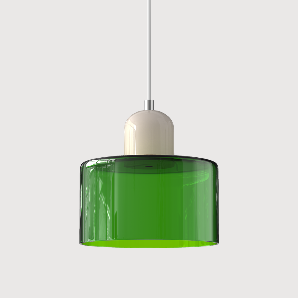 Geometric Colored Glass Soft LED Pendant Light