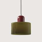 Geometric Colored Glass Soft LED Pendant Light