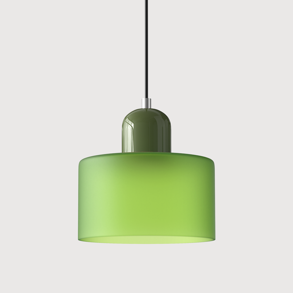 Geometric Colored Glass Soft LED Pendant Light