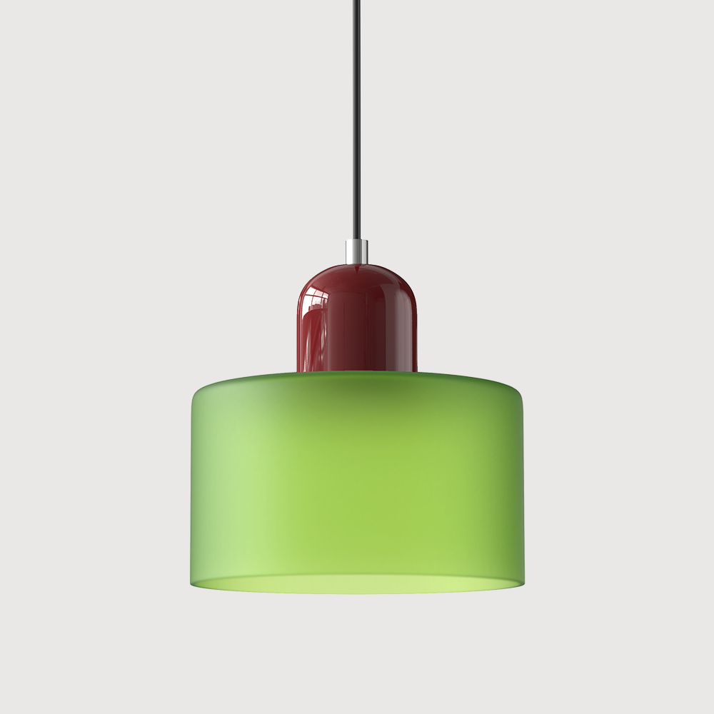 Geometric Colored Glass Soft LED Pendant Light